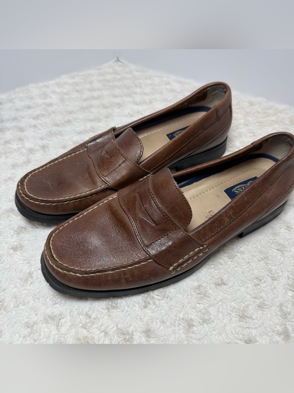 Bass Brown Leather Penny Slip-On Loafers